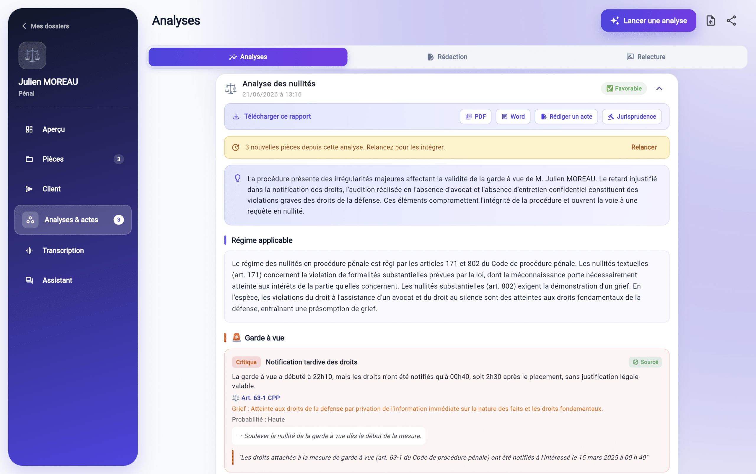 Espace Analyses de Lexium